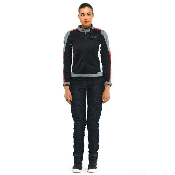 Dainese Hydraflux 2 Air Lady D-Dry Jacket BLACK/CHARCOAL-GRAY/LAVA-RED : Delivery in 5 days